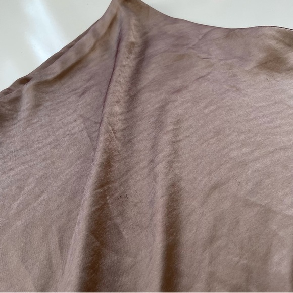 Oak+Fort Women's Taupe Bronzer Silky Flutter Mini Skirt Size 0 - Picture 9 of 9
